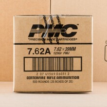 Photo of 7.62 x 39 FMJ ammo by PMC for sale.