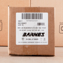 Image detailing the brass case on the Barnes ammunition.