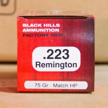 Image of Black Hills Ammunition 223 Remington rifle ammunition.