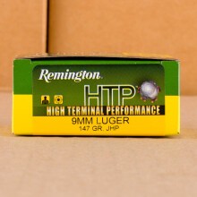 Image detailing the brass case and boxer primers on the Remington ammunition.