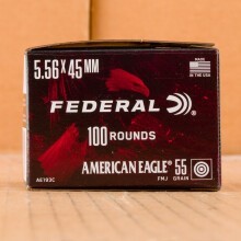 An image of 5.56x45mm ammo made by Federal at AmmoMan.com.