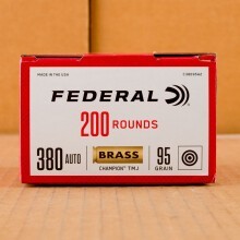 An image of .380 Auto ammo made by Federal at AmmoMan.com.