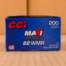  rounds of .22 WMR ammo with JHP bullets made by CCI.