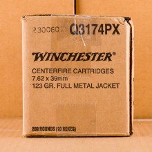 Photo of 7.62 x 39 FMJ ammo by Winchester for sale.