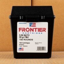 A photograph of 600 rounds of 55 grain 5.56x45mm ammo with a FMJ bullet for sale.