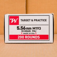 An image of bulk 5.56x45mm ammo made by Winchester at AmmoMan.com.