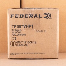 A photo of a box of Federal ammo in 357 Magnum.