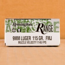 A photo of a box of Remington ammo in 9mm Luger.