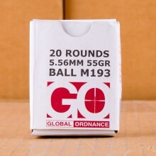 Image detailing the brass case on the Global Ordnance ammunition.