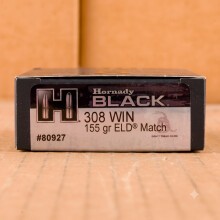 An image of 308 / 7.62x51 ammo made by Hornady at AmmoMan.com.