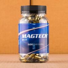  rounds of .22 Long Rifle ammo with Lead Round Nose (LRN) bullets made by Magtech.