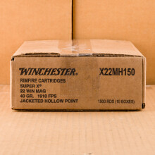  rounds of .22 WMR ammo with JHP bullets made by Winchester.