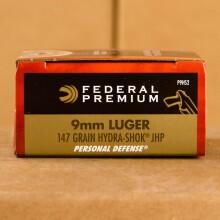 A photo of a box of Federal ammo in 9mm Luger.