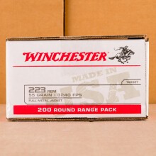 Image of Winchester 223 Remington bulk rifle ammunition.
