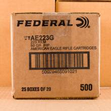 Image of Federal 223 Remington rifle ammunition.
