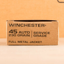 45 ACP WINCHESTER SERVICE GRADE 230 GRAIN FMJ (500 ROUNDS)