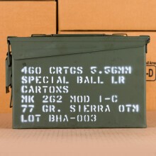 Image of bulk 5.56x45mm rifle ammunition at AmmoMan.com that's perfect for precision shooting, training at the range.