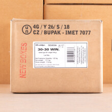 Image of Sellier & Bellot 30-30 Winchester rifle ammunition.