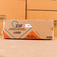 Image of 9mm Luger ammo by ZSR Ammunition that's ideal for training at the range.