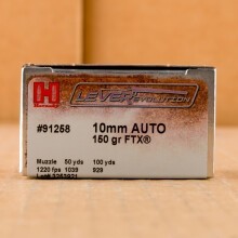 An image of 10mm ammo made by Hornady at AmmoMan.com.
