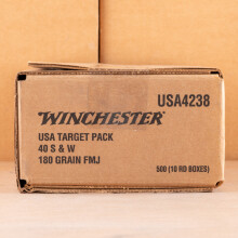 Image of Winchester .40 Smith & Wesson pistol ammunition.