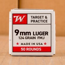 A photo of a box of Winchester ammo in 9mm Luger.