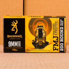 An image of 9mm Luger ammo made by Browning at AmmoMan.com.