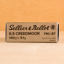 Image of 6.5MM CREEDMOOR ammo by Sellier & Bellot that's ideal for precision shooting, training at the range.