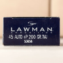 Image of the 45 ACP +P SPEER LAWMAN 200 GRAIN TMJ (50 ROUNDS) available at AmmoMan.com.