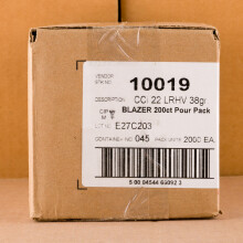 Photograph of .22 Long Rifle ammo with Lead Round Nose (LRN) ideal for training at the range.