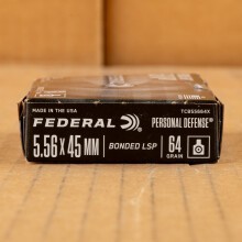 Image of Federal 5.56x45mm rifle ammunition.