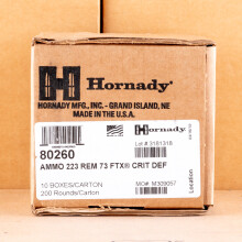 A photo of a box of Hornady ammo in 223 Remington.