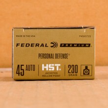 Photo of .45 Automatic JHP ammo by Federal for sale at AmmoMan.com.