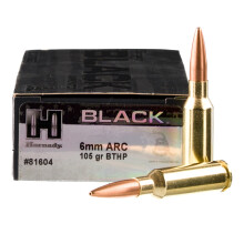 An image of 6mm ARC ammo made by Hornady at AmmoMan.com.