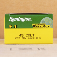 A photo of a box of Remington ammo in .45 COLT.