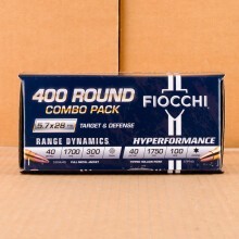 Image of 5.7 x 28 ammo by Fiocchi that's ideal for home protection, training at the range.