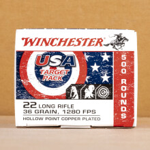 .22 Long Rifle ammo for sale at AmmoMan.com - 500 rounds.