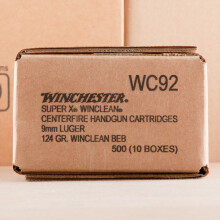 A photo of a box of Winchester ammo in 9mm Luger.