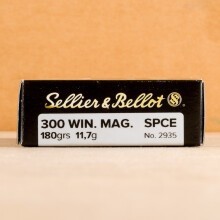 Image of Sellier & Bellot 300 Winchester Magnum rifle ammunition.