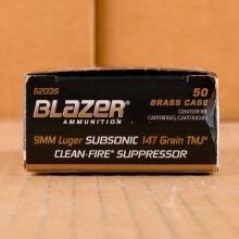 Photo of 9mm Luger TMJ ammo by Blazer Brass for sale at AmmoMan.com.