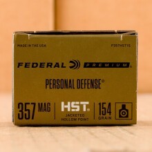 Image of 357 Magnum ammo by Federal that's ideal for home protection.