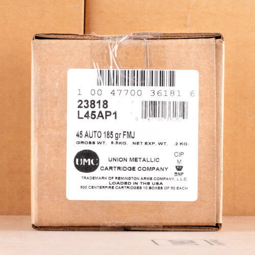 45 ACP Ammo - 50 Rounds of Remington UMC 185 Grain MC at AmmoMan.com