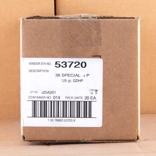1000 Rounds of Speer Gold Dot 125 Grain JHP 38 Special +P Ammo