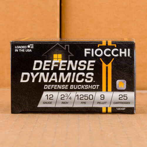 12ga Ammo - 250rds 2-3/4” #1 Buck by Fiocchi at AmmoMan.com