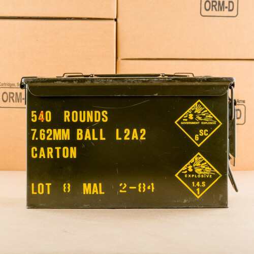 540 Rounds of Malaysian Military Surplus Ammo Can 7.62x51mm NATO