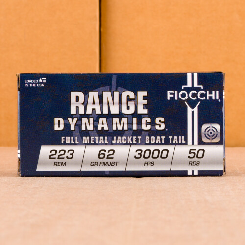 .223 REMINGTON FIOCCHI SHOOTING DYNAMICS 62 GRAIN FMJ-BT (50 ROUNDS)