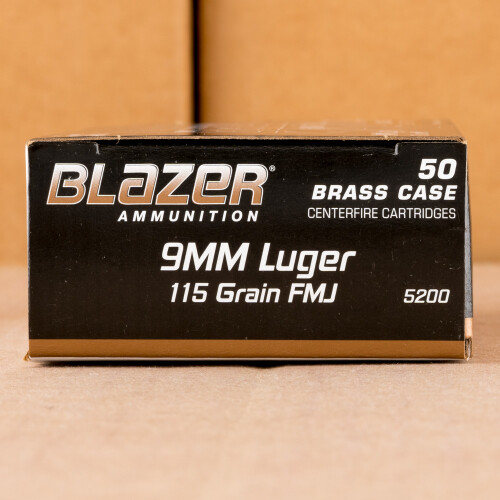 Blazer Brass 9mm Luger 115 Grain Handgun Ammo