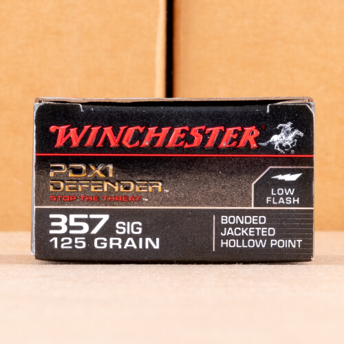 ペンダント 20 Rounds of 357 Sig 125 Grain Winchester Elite PDX1 Defender JHP