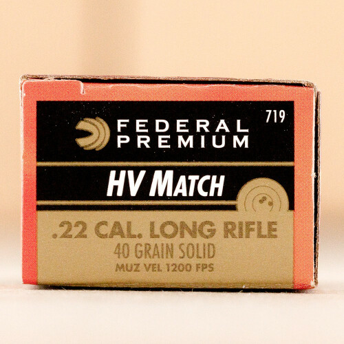 22 LR Ammo at  - Federal Gold Medal High Velocity Match 40 Grain  Solid - 500 Rounds